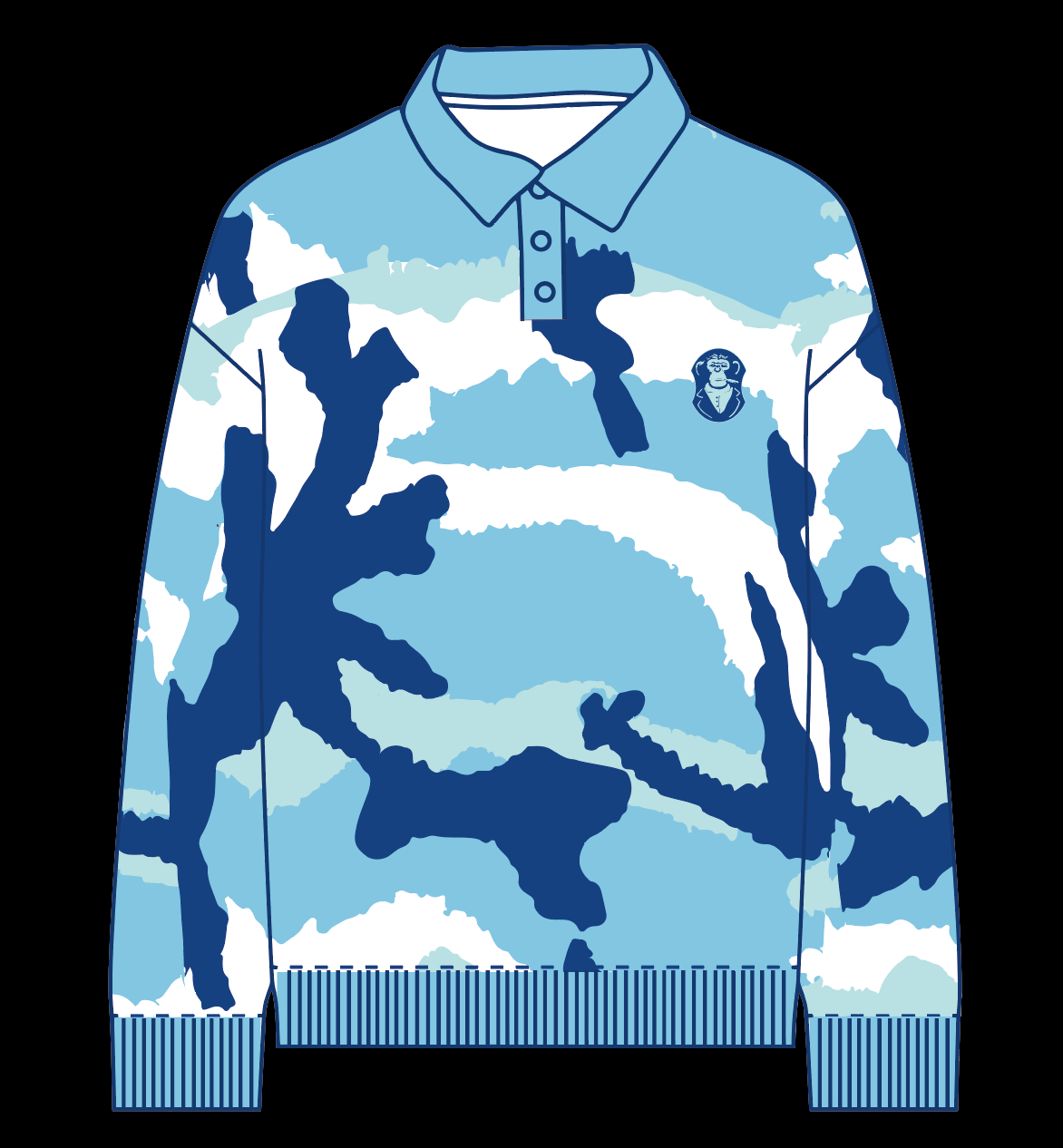 Mohair Knit Sweater Blue