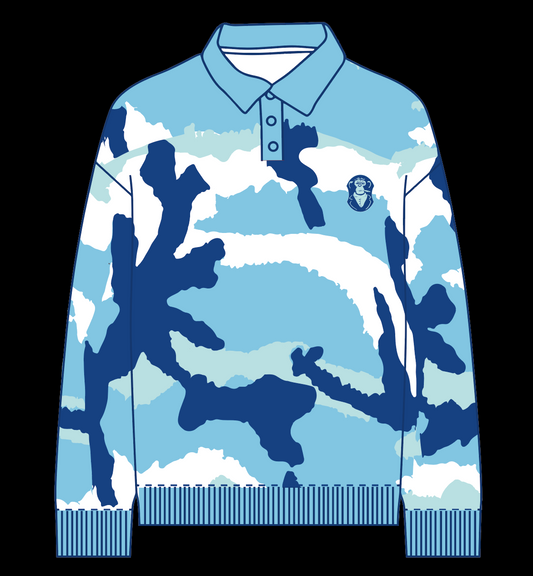 Mohair Knit Sweater Blue