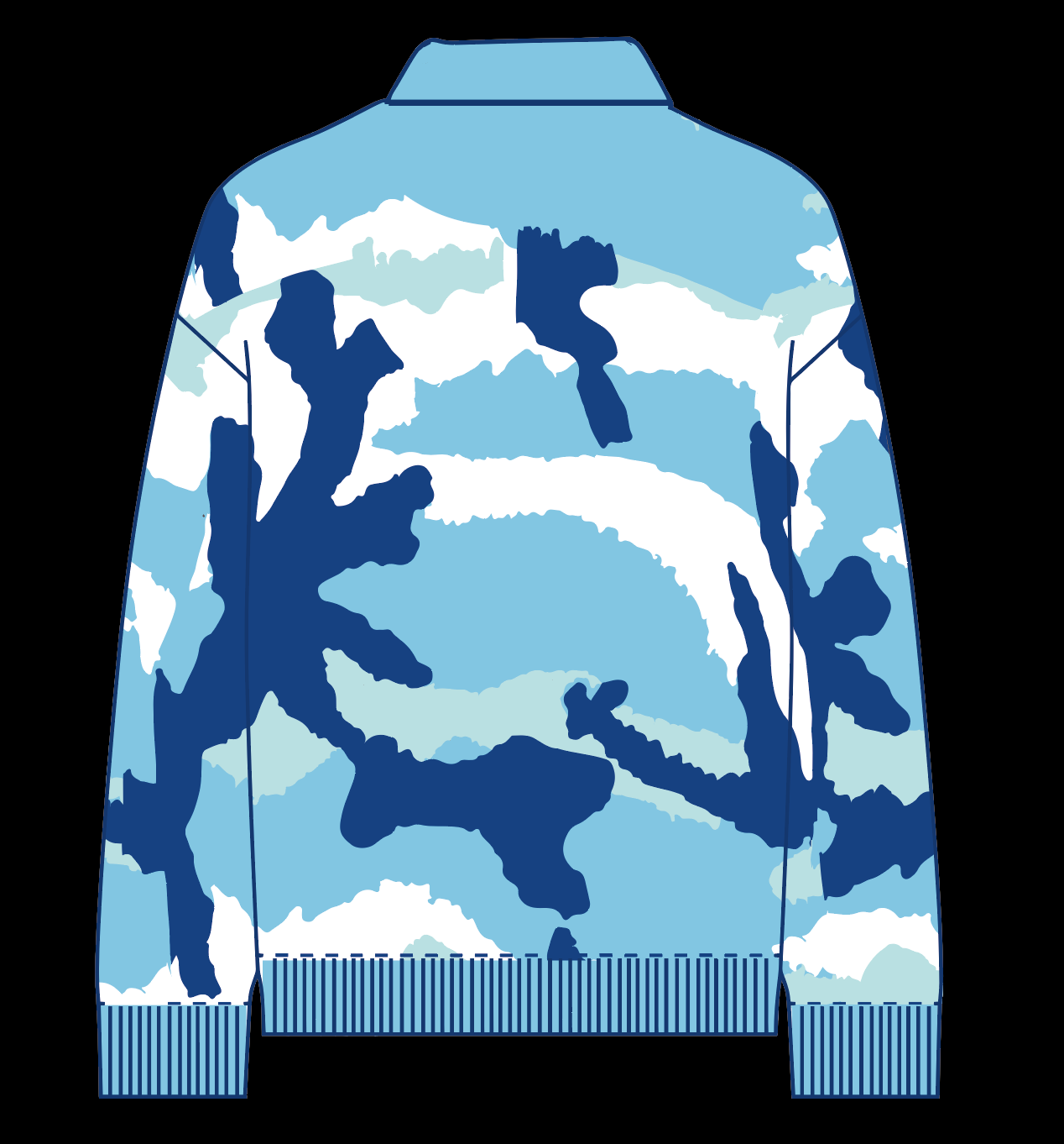 Mohair Knit Sweater Blue