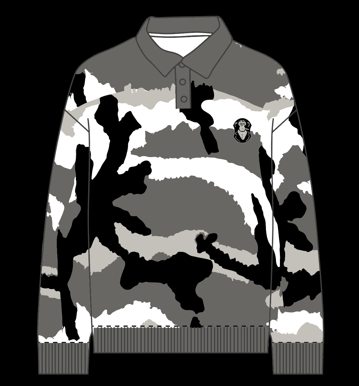 Mohair Knit Sweater Black